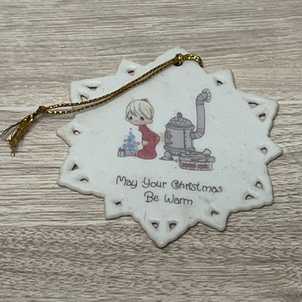 VTG 1990s Precious Moments Ornament May Your Christmas Be Warm Enesco Porcelain